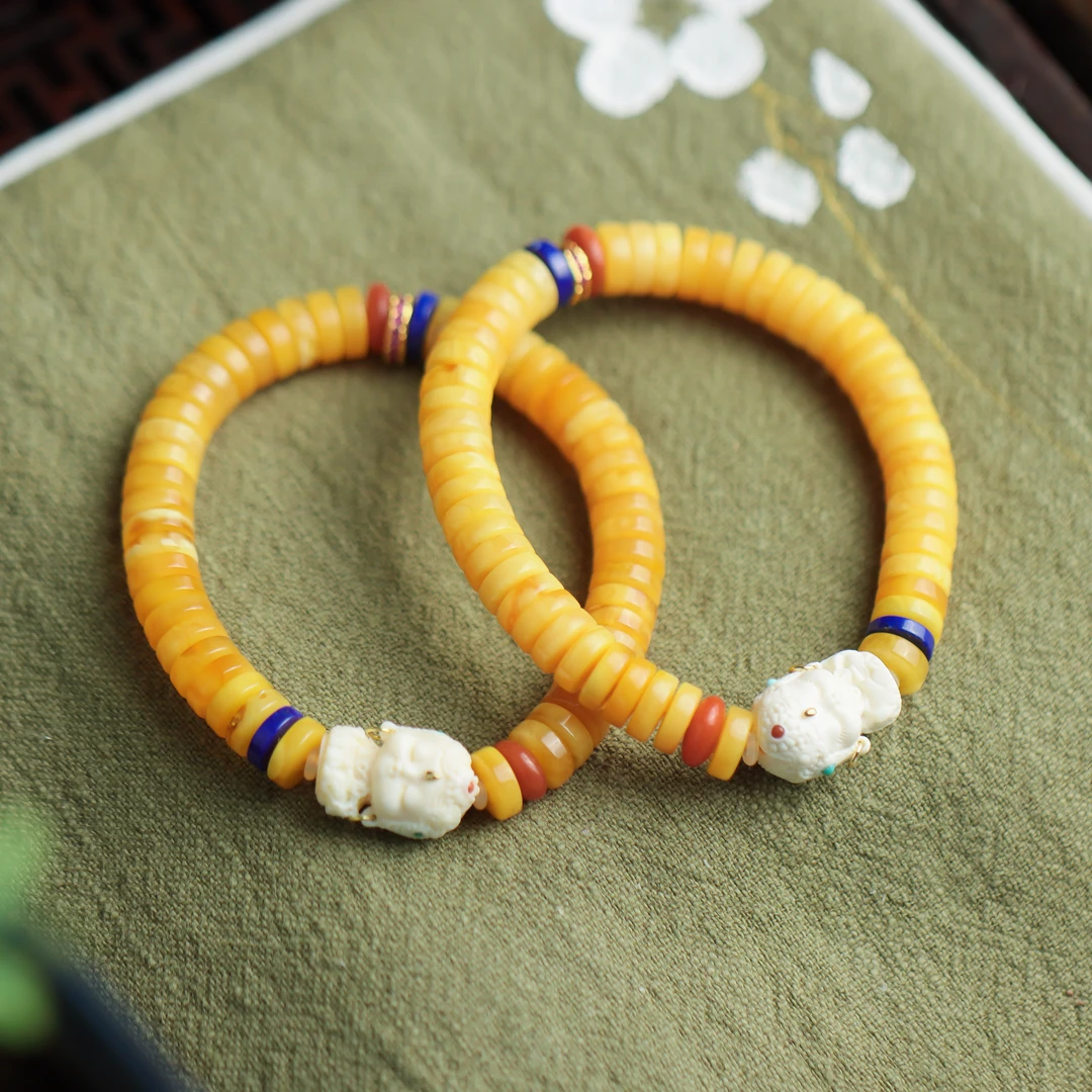 猛犸牙度母手工DIY国潮国风女款单圈手串（多样性发货 发其一）