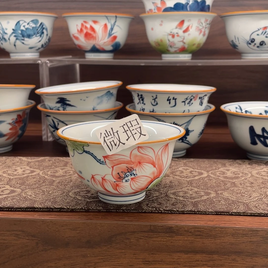 微瑕釉下彩纯手绘