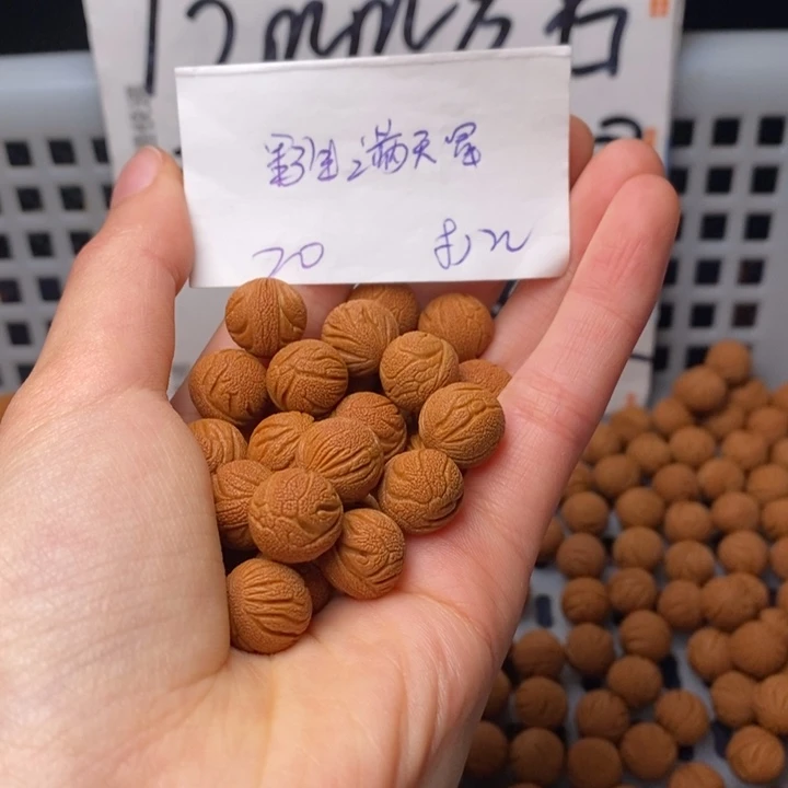 手串桃核12mm左右野生满天星20颗（打孔）