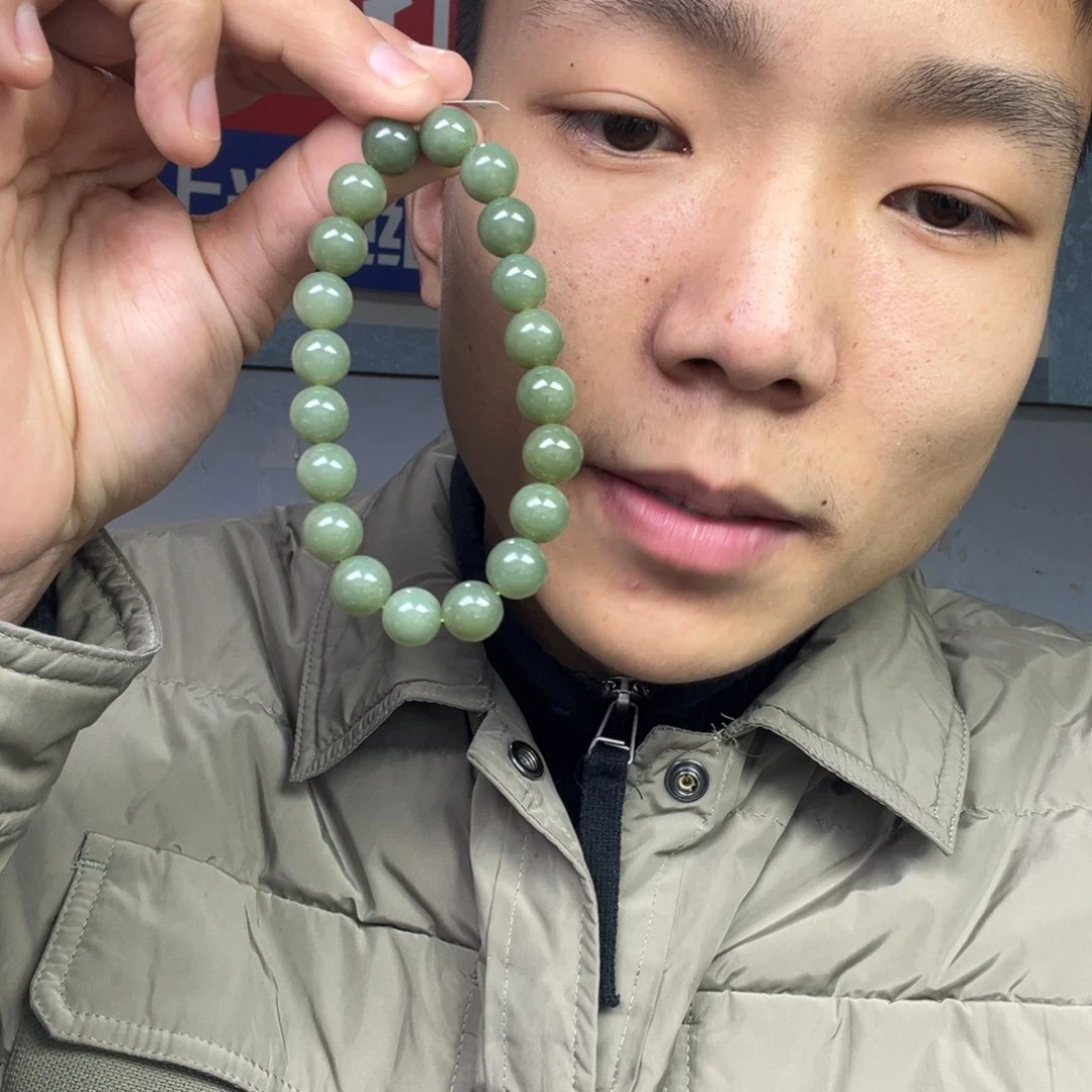 和田玉手链未镶嵌多样性拍一发一新疆金山矿青黄口卡10