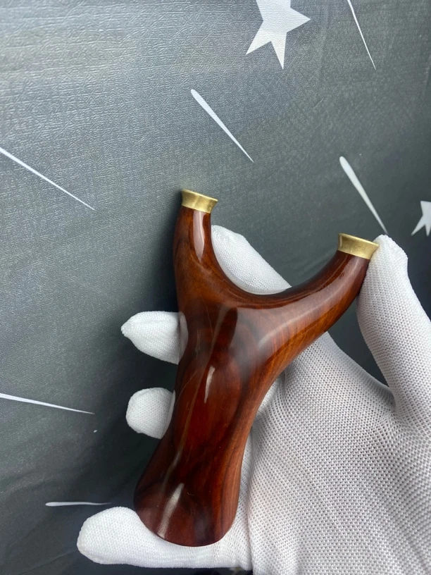 紫檀黄铜快压撑头木质弹弓