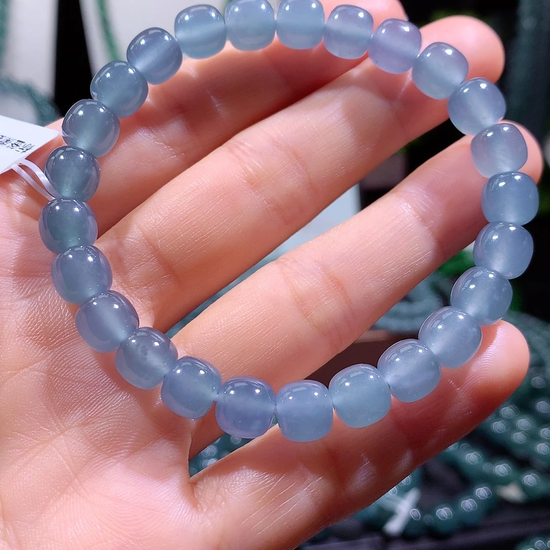 翡翠未镶嵌手链天然a货翡翠手串8mm
