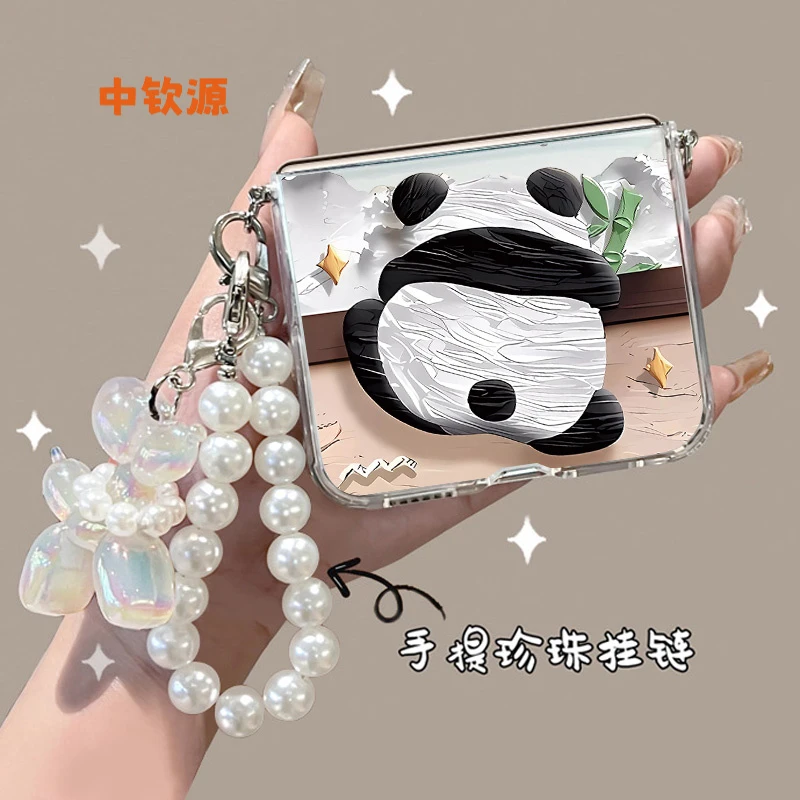 可爱熊猫适用华为purax手机壳新款pura x典藏版折叠屏pure保护套x
