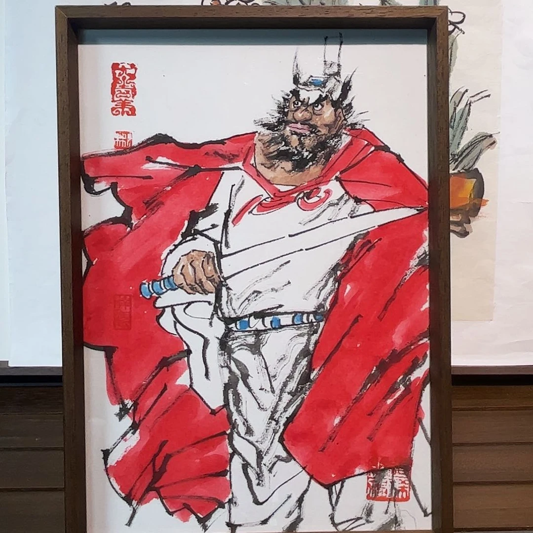 国画张彬带框精装裱福利