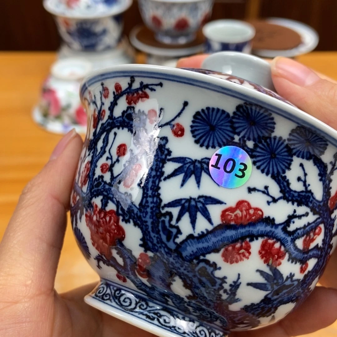 手绘现代茶具非古董