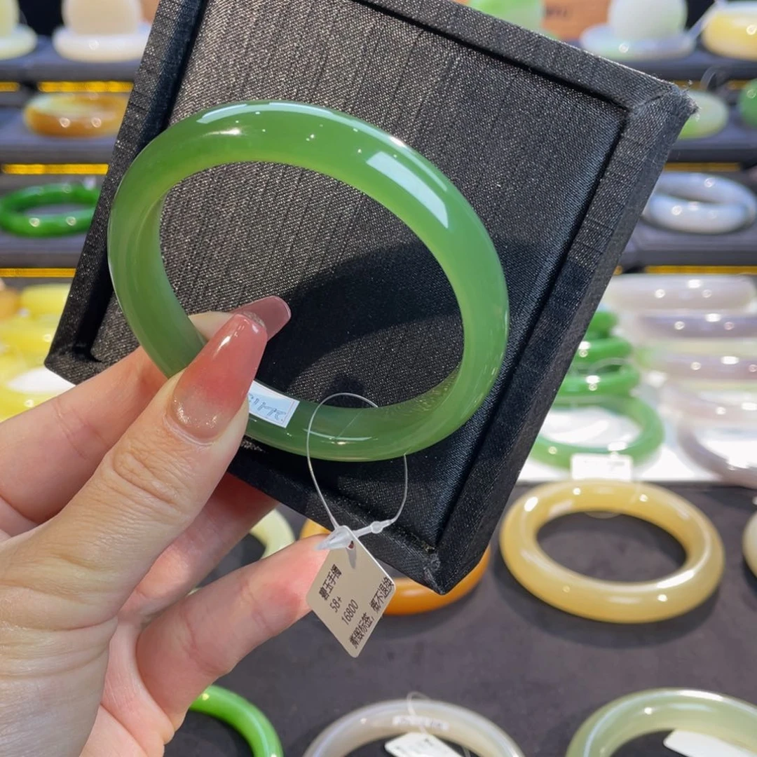 未镶嵌手镯和田玉碧玉手镯58