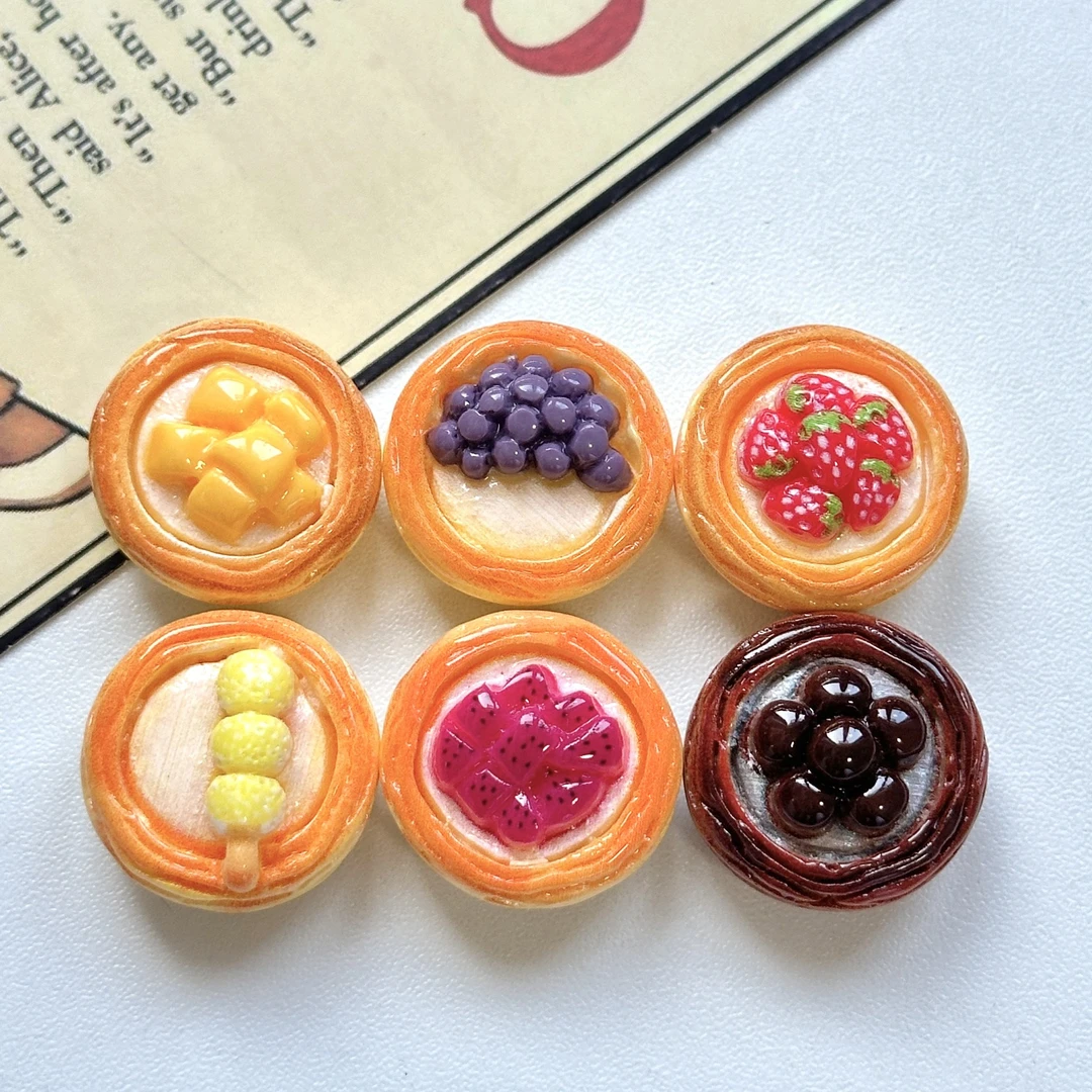 仿真蛋挞仿真食玩水果蛋挞树脂配件奶油胶装饰摆件