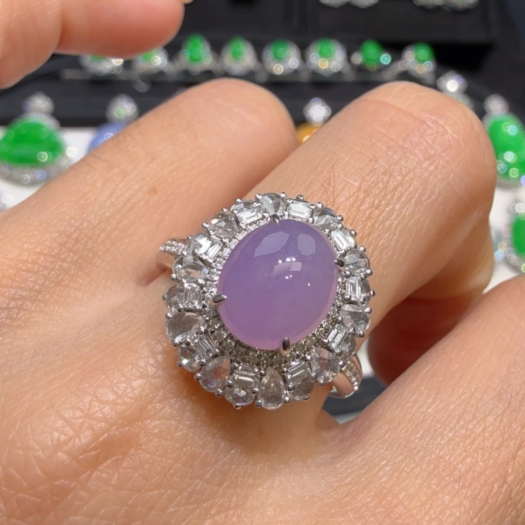 翡翠18K金镶嵌戒指收到货48小时鉴赏期