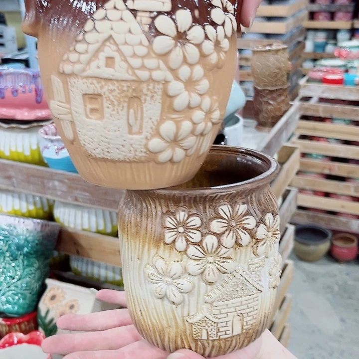 有孔.凑单10元陶瓷花盆发货！