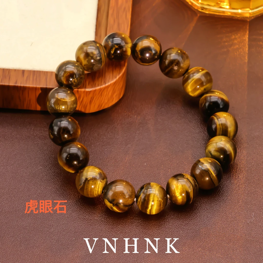 美可儿    N51   咖色(12mm)气质时尚百搭虎眼石手链