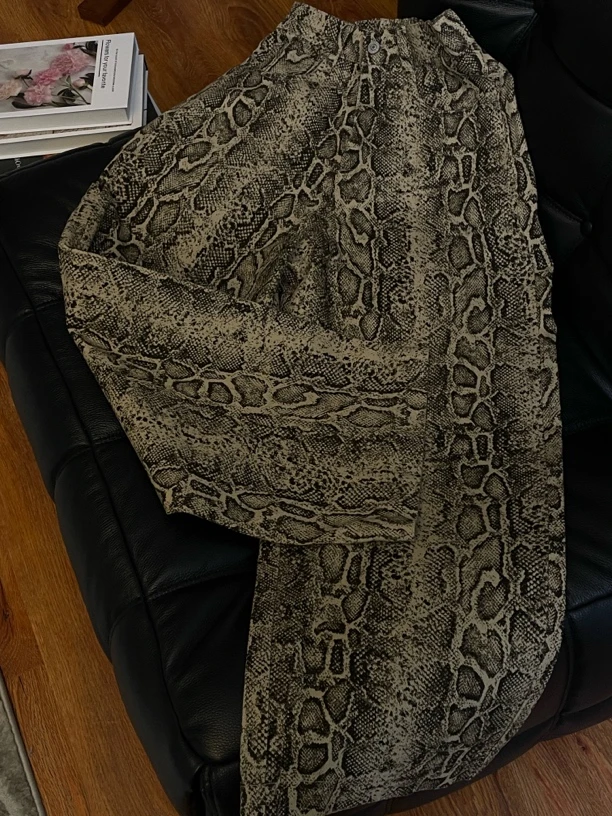 Uninhabitable 松紧腰！蛇纹弯刀裤！蛇纹工装裤休闲裤阔腿裤