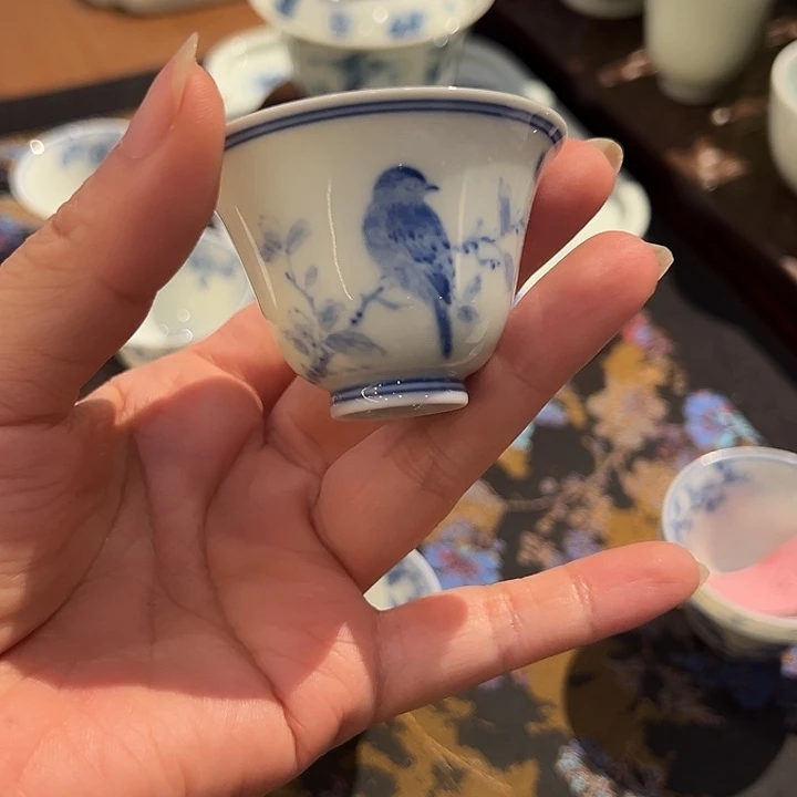 省大师亲工柴窑手工手绘杯