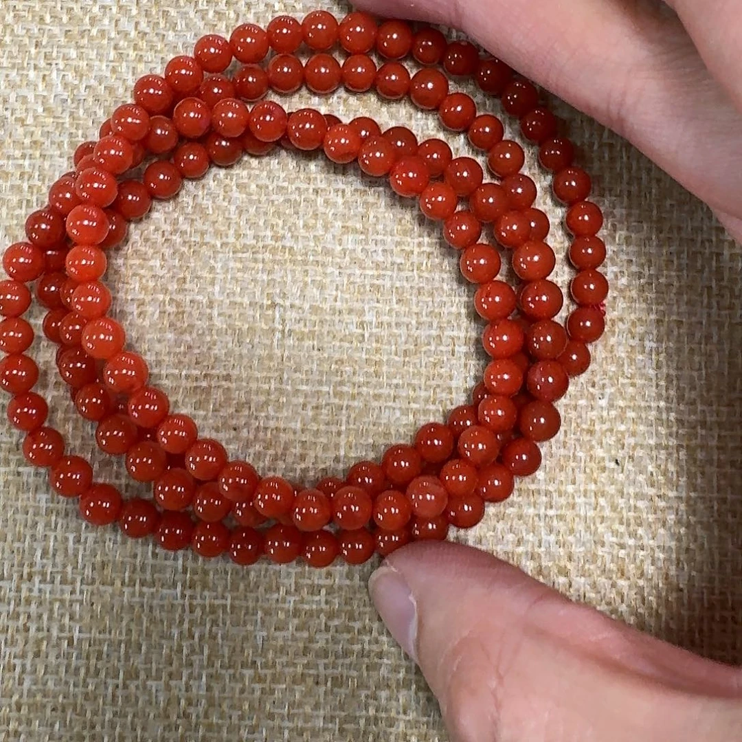 南红玛瑙未镶嵌手链项链多圈原矿南红瓦西玉化料5