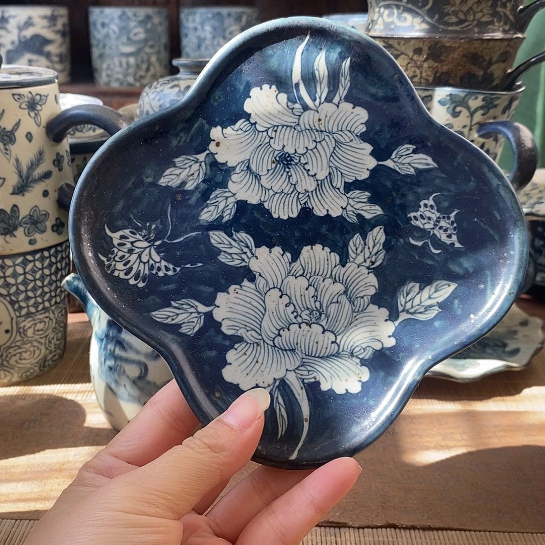 手工手绘青花高温陶瓷