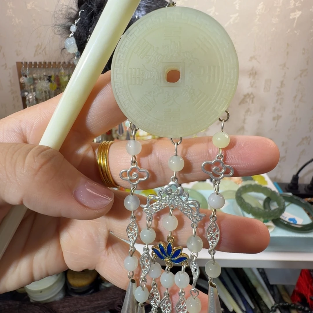 未镶嵌岫玉发簪福利款两个包邮