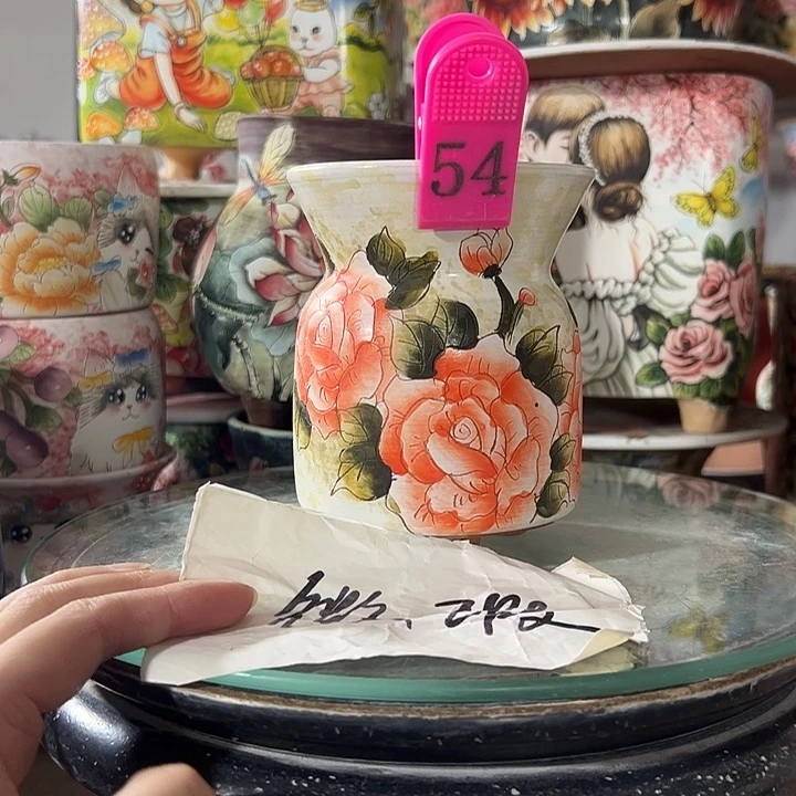 景德镇手绘花盆满38包邮