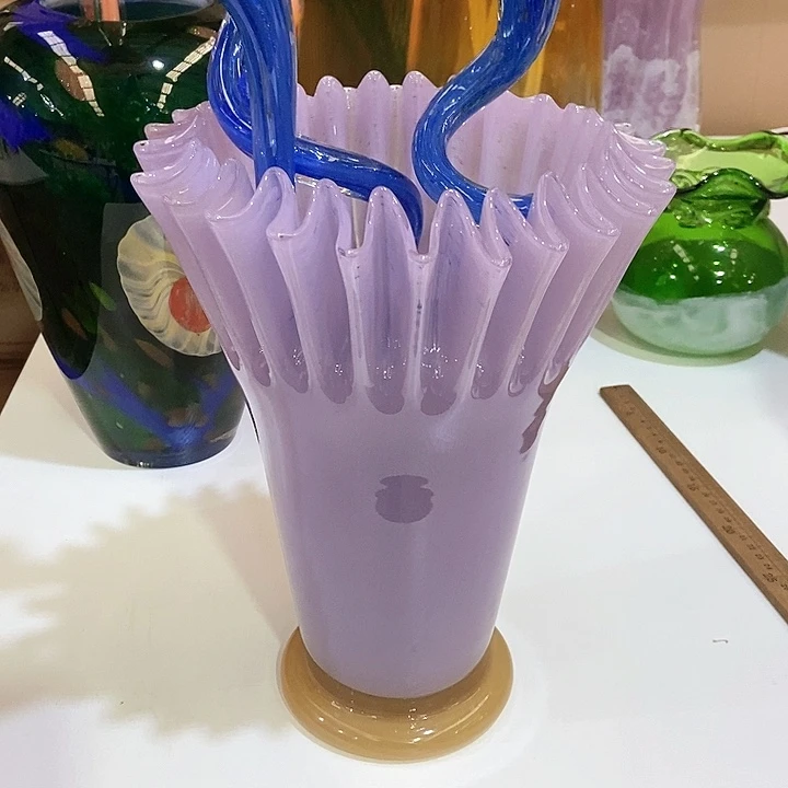 琉璃琉璃花瓶高30口15
