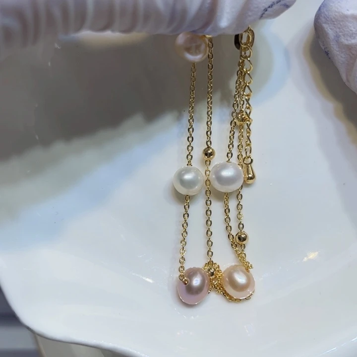 淡水珍珠耳饰合金