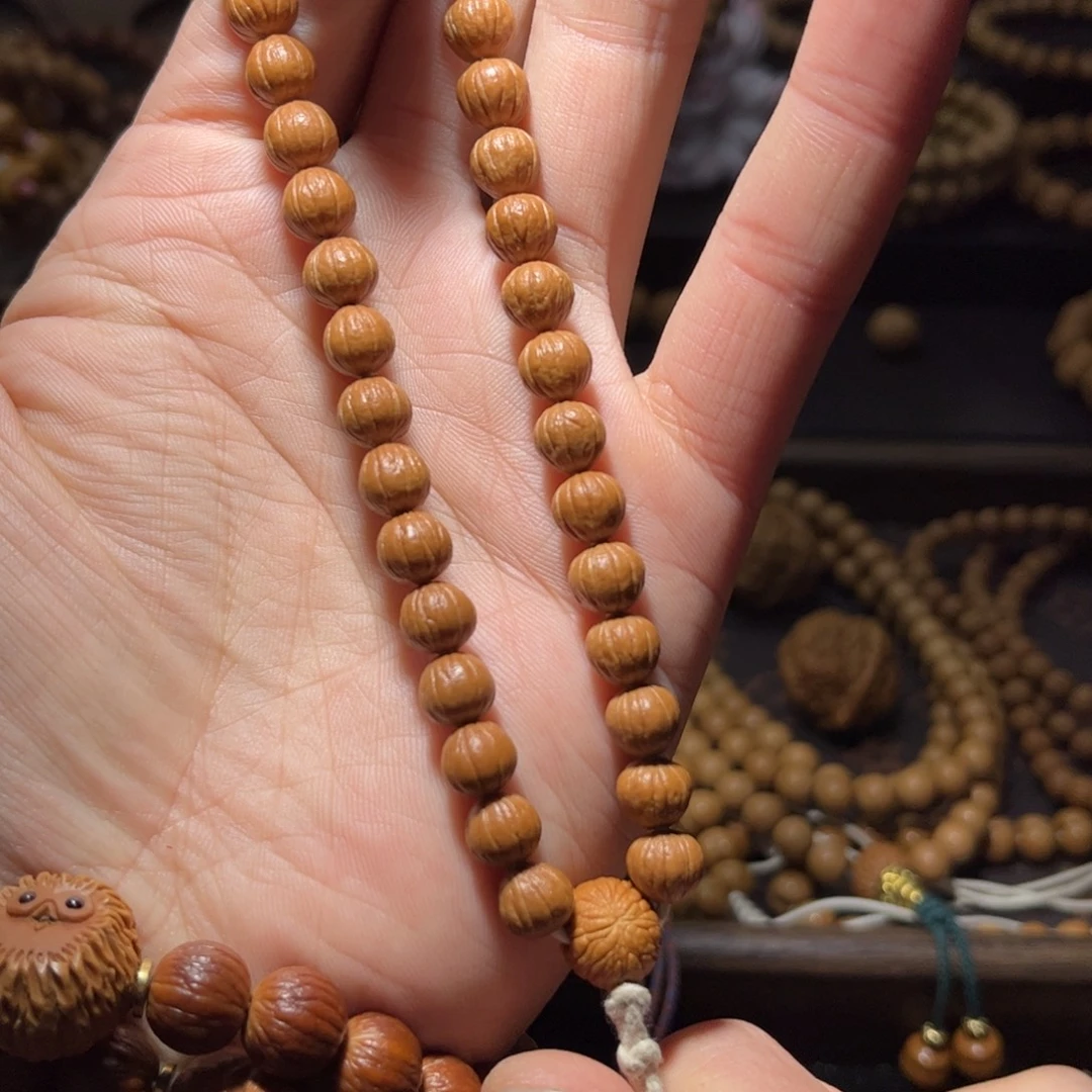 吊坠猴头核桃7.6麒麟凤羽手持全品无瑕无药