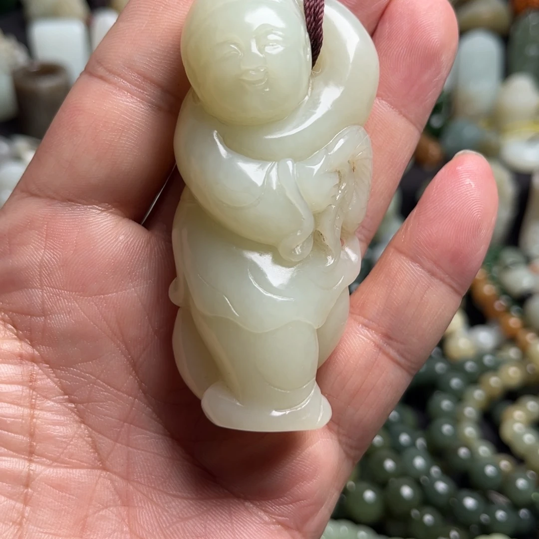 和田玉（青白玉）未镶嵌吊坠(不含链)