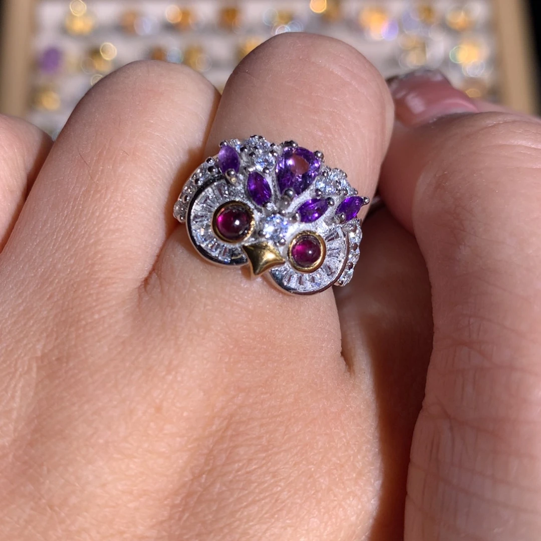 【闪购商品】水晶戒指银S925镶嵌清*戒指