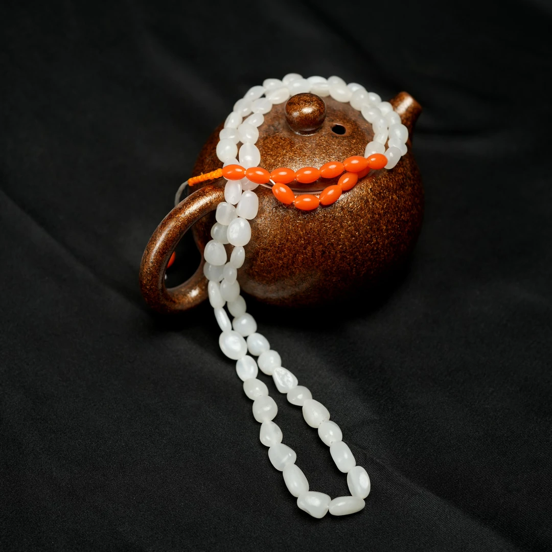 和田玉项链，白玉项链