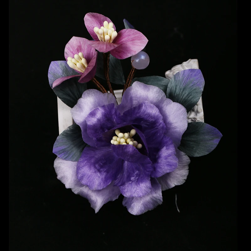 如梦笙嫣 非遗绒花 默认软簪 联系客服加主体3111