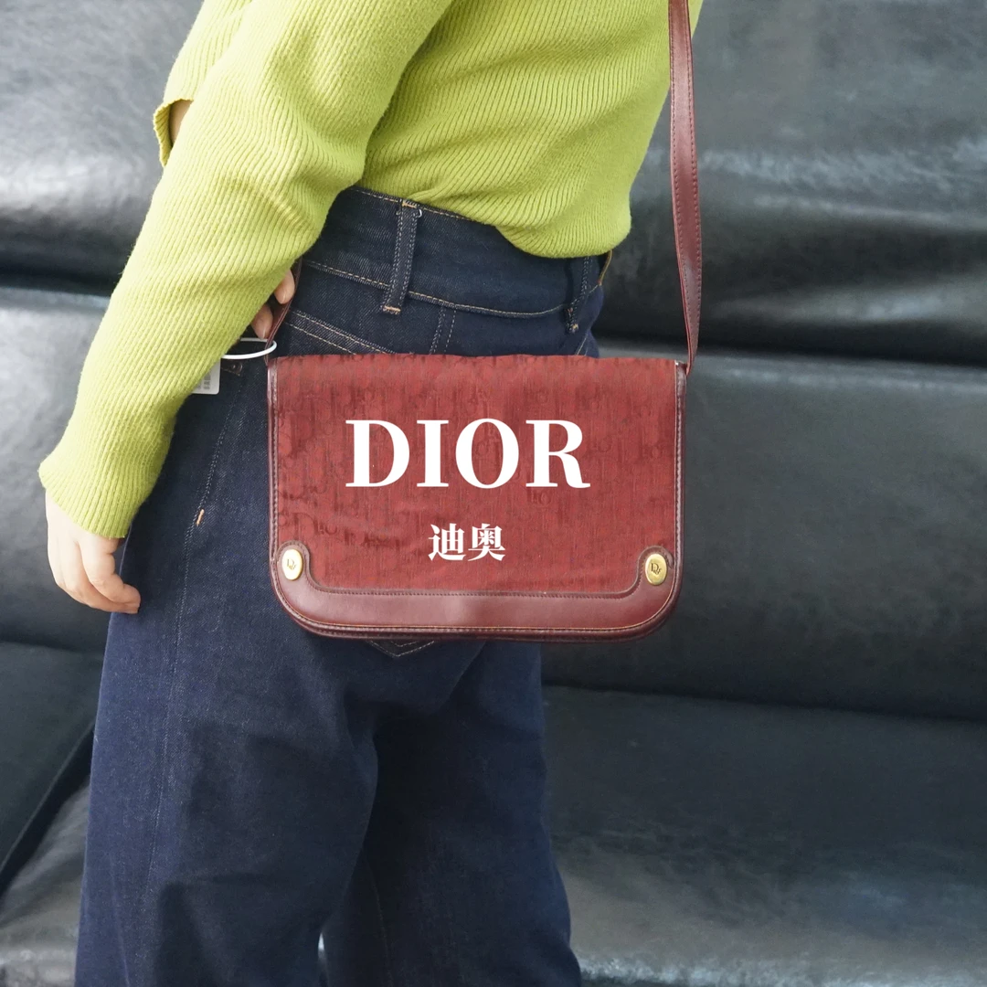 95新 DIOR/迪奥 红色斜挎包/F3AR11627061/7061