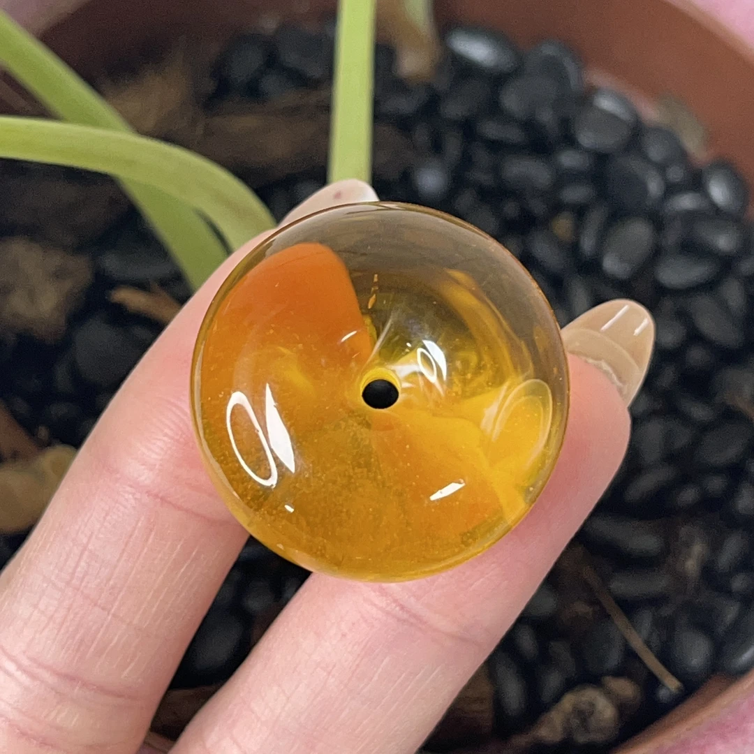 天然原矿无优化无烤色无补胶无煮蜜无辐照蜜蜡平安扣吊坠（1223）