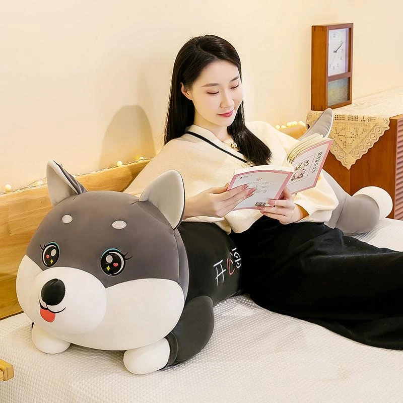 哈士奇公仔毛绒玩具可爱布娃娃大号狗狗床上玩偶睡觉抱枕女生礼物
