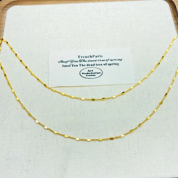 K04207黄色小方块项链多样性发货47353