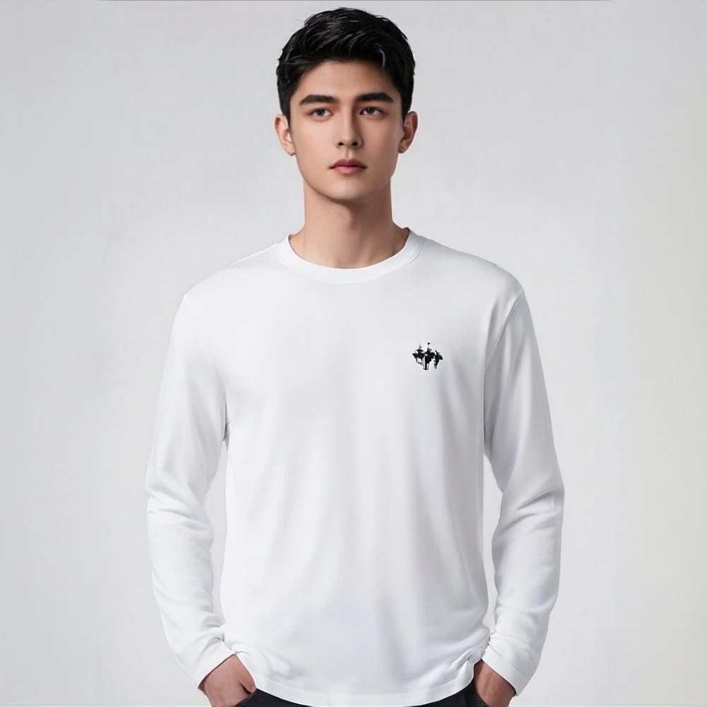 Royal Queen’s Polo Team液氨纯棉男士圆领长袖T恤男简约舒适亲肤