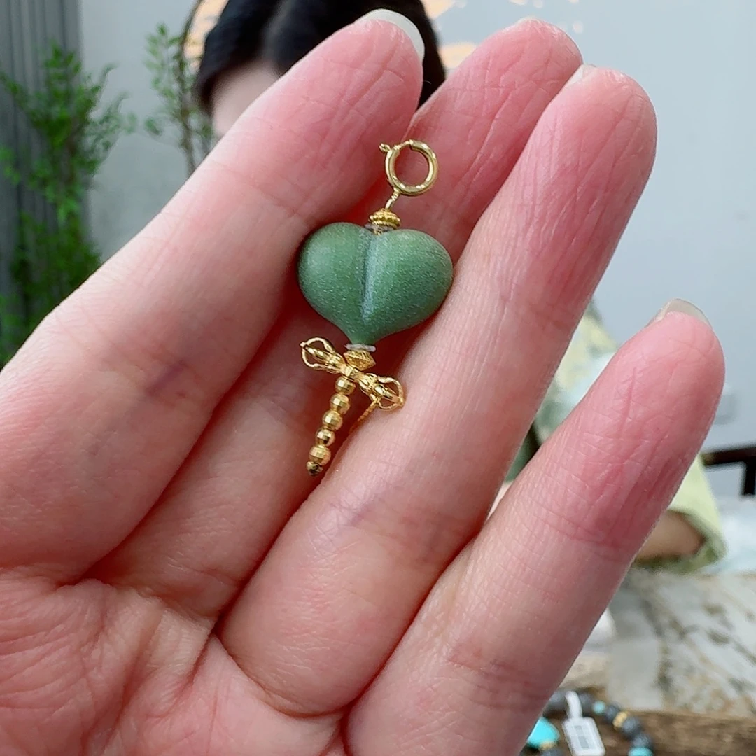 绿松石18K金镶嵌珠宝奇石