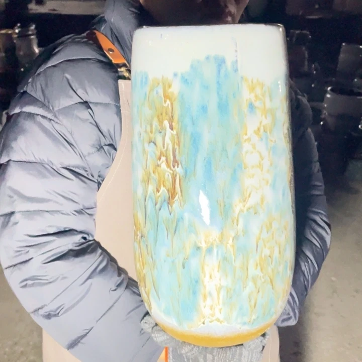 紫砂花盆口17高37正品正品