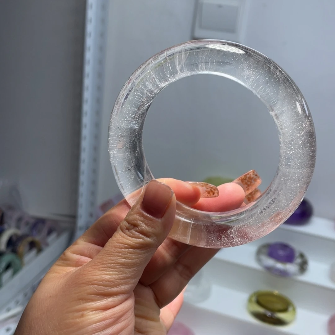 水晶手镯58.8圈口31号未镶嵌