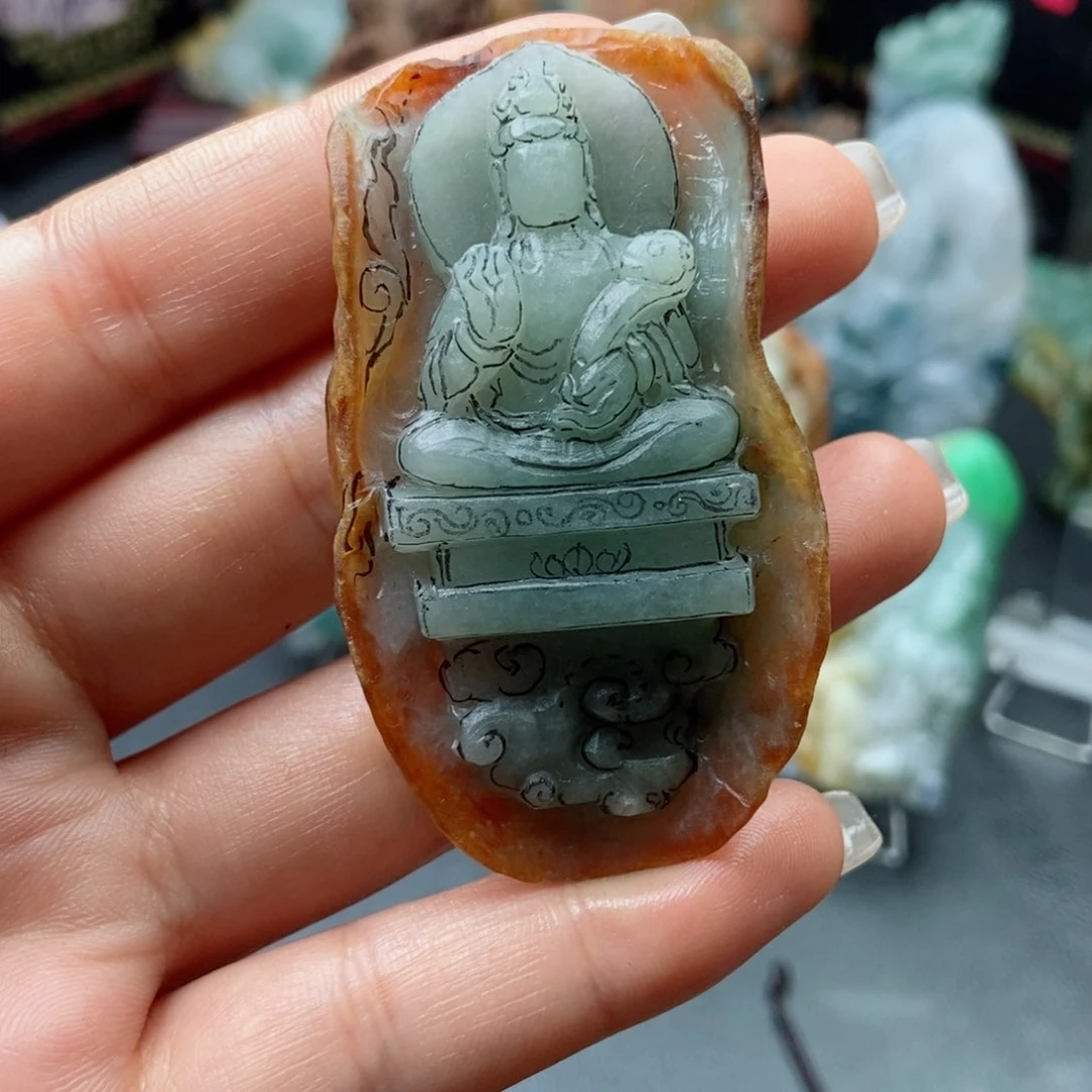 定制翡翠未镶嵌翡翠a货观音