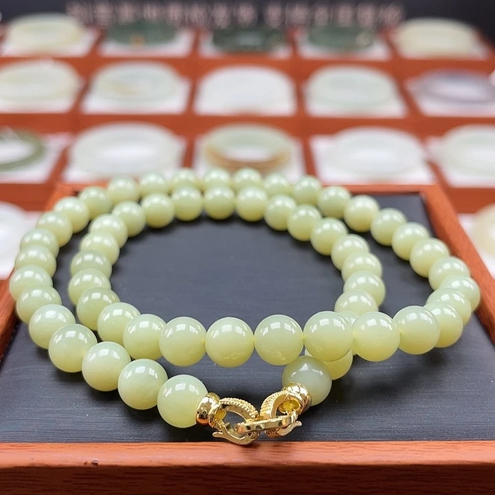 和田玉颈饰未镶嵌黄口妈妈链