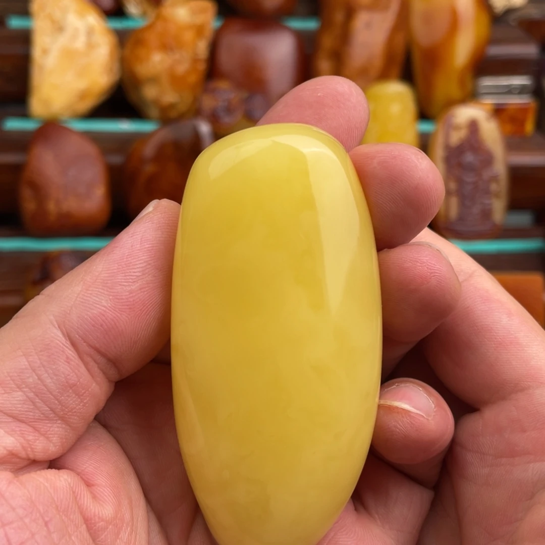 定制琥珀未镶嵌蜜蜡手把件