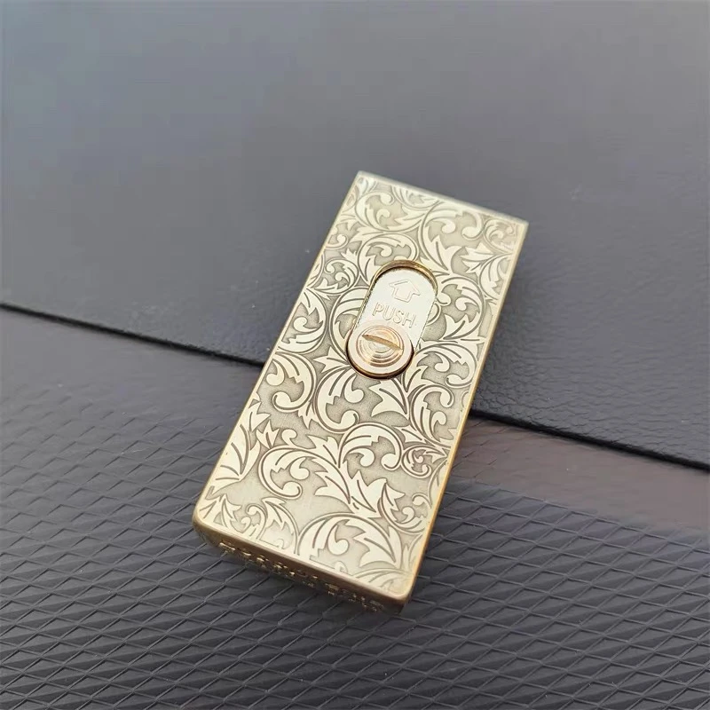 ZORRO-黄铜大唐草火柴盒升降机煤油打火机