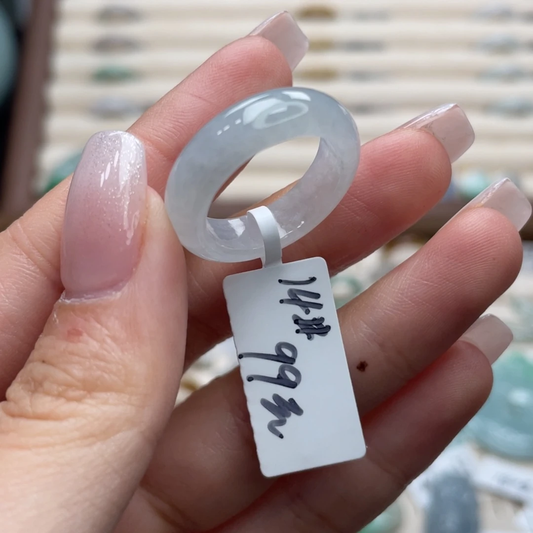 翡翠未镶嵌戒圈a27港圈14白月光