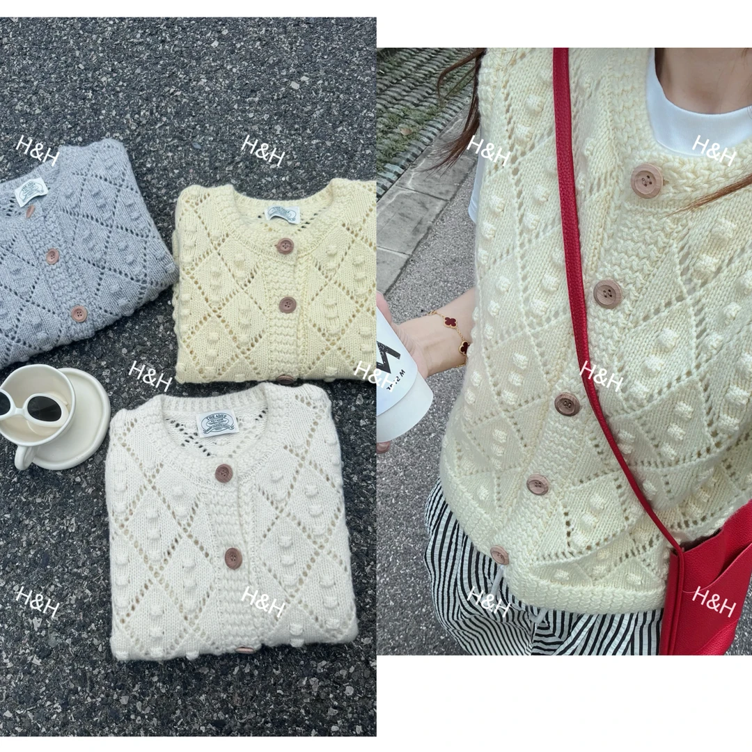 【HUIHUI】2025年秋冬新款韩系加厚重工木扣全羊毛马甲《不可机洗》