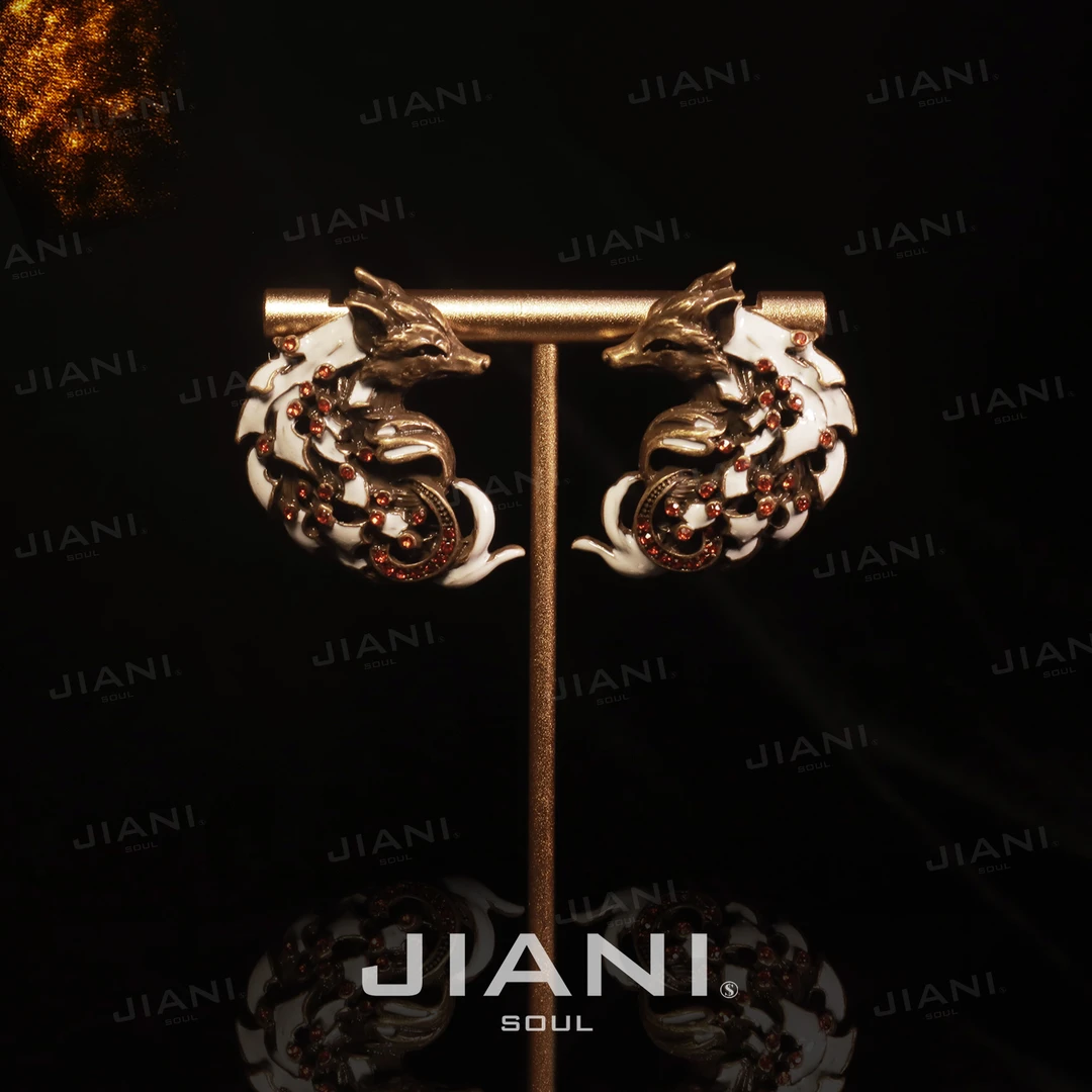 合金耳饰 JIANI【精工雕刻“维多利亚的狐狸”灵性神秘美学】耳饰