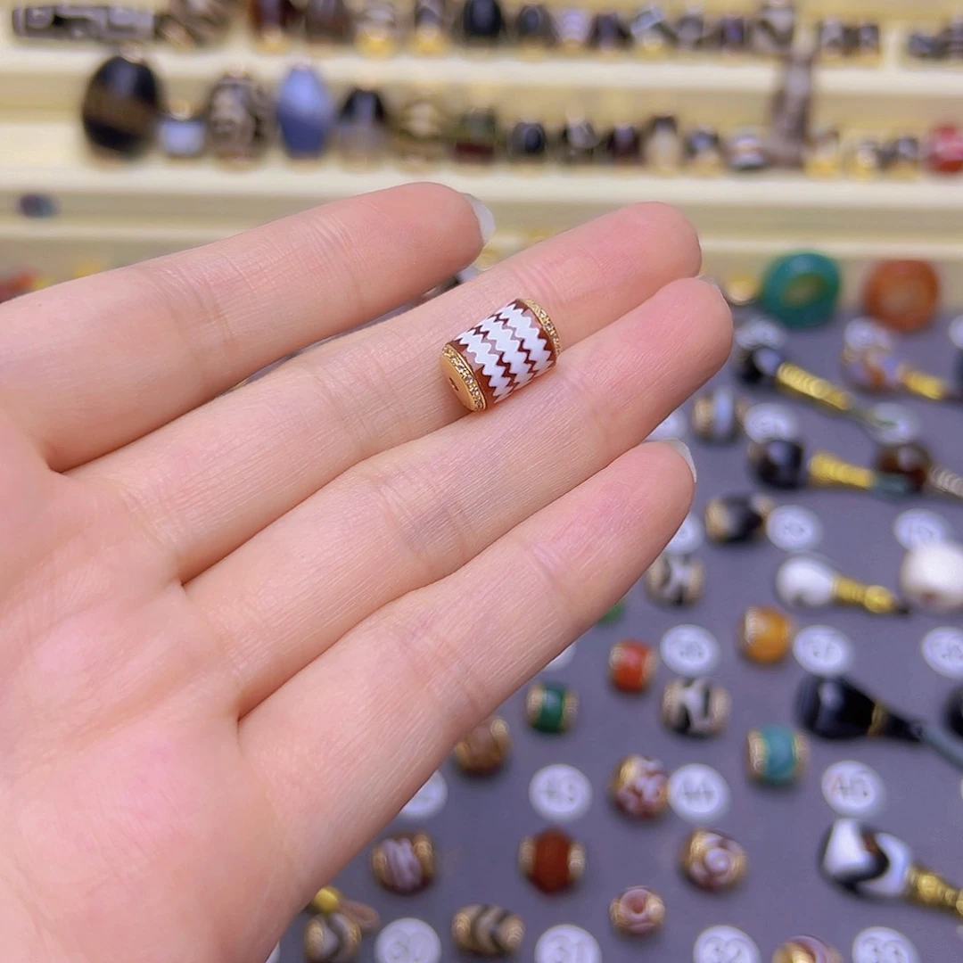 玛瑙/玉髓单珠卡8.5未镶嵌