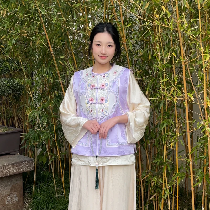 【已开价纯手工刺绣衣服】桑蚕丝手工刺绣中国风民国风绣花新中式