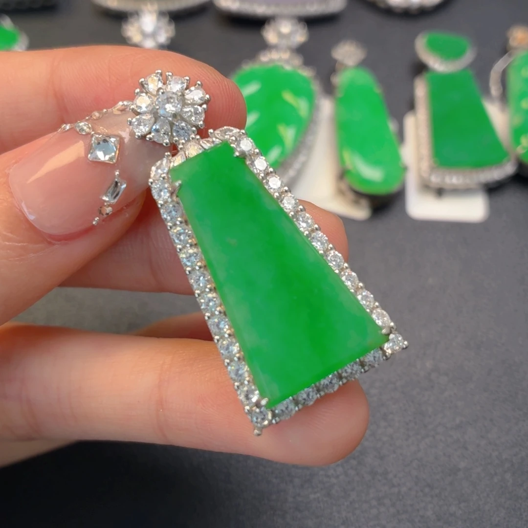 翡翠银S925镶嵌颈饰