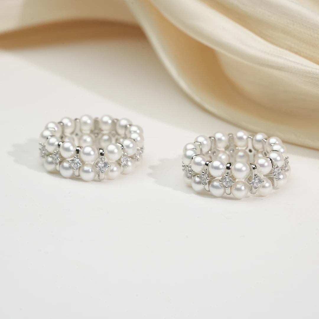 【小北珠宝】淡水珍珠DIY戒圈约3.5mm+【多样性发一件】28-BH15X631