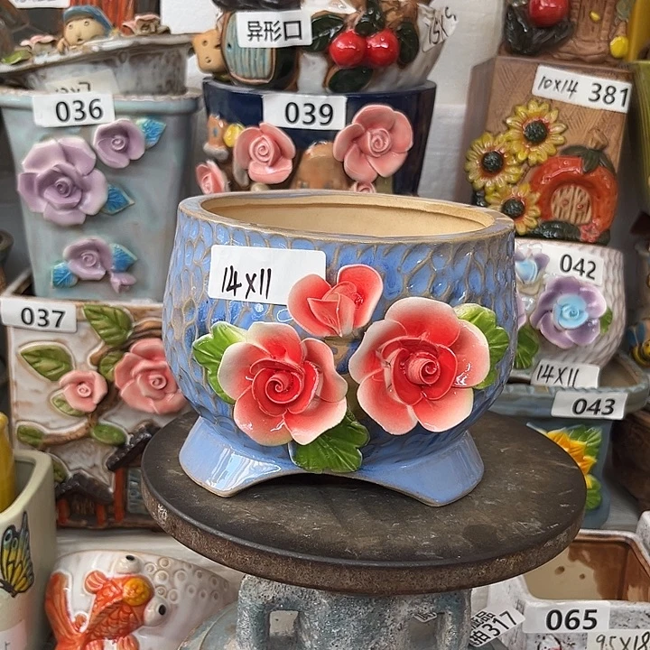 粗陶材质多肉花盆