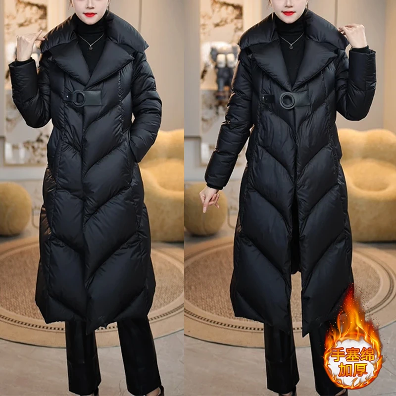 小众洋气中长款棉衣外套女2025年冬季新款时尚设计感保暖棉服