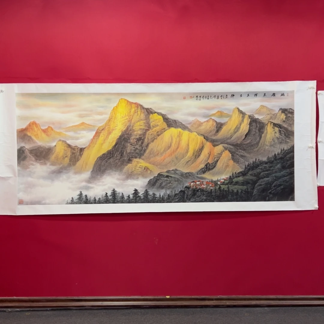 涛***旧国画周顺良老师小八尺