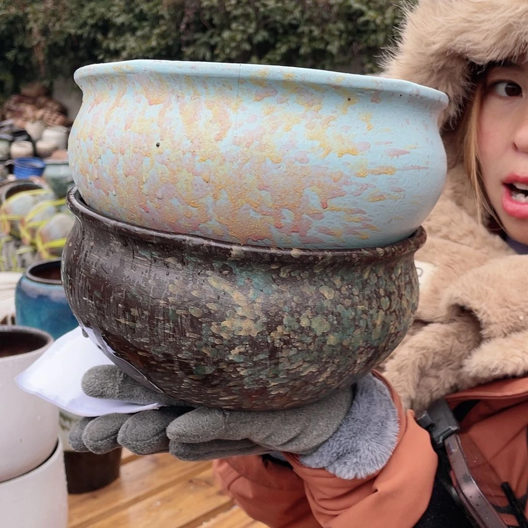 红陶王嫂花盆0126-286